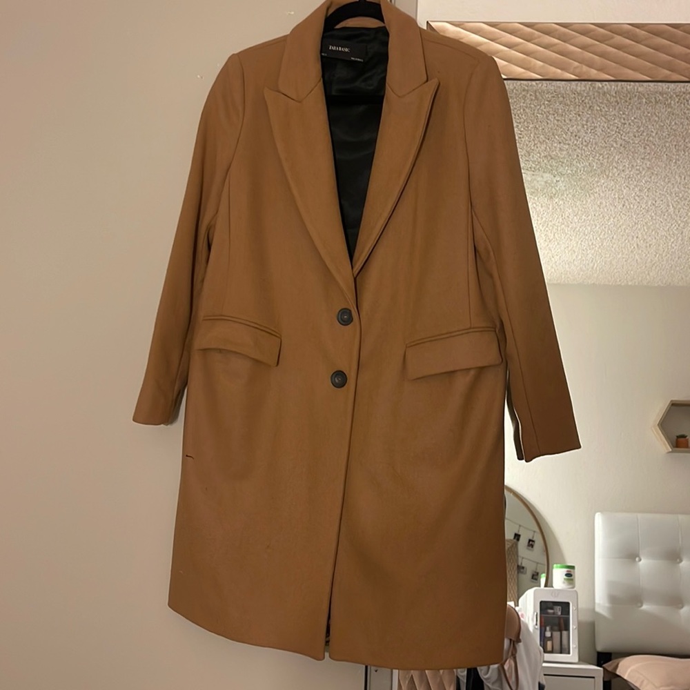Brown Long coat ❤️ ZARA